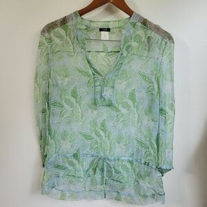 J. Crew Sheer Silk Top Size Small